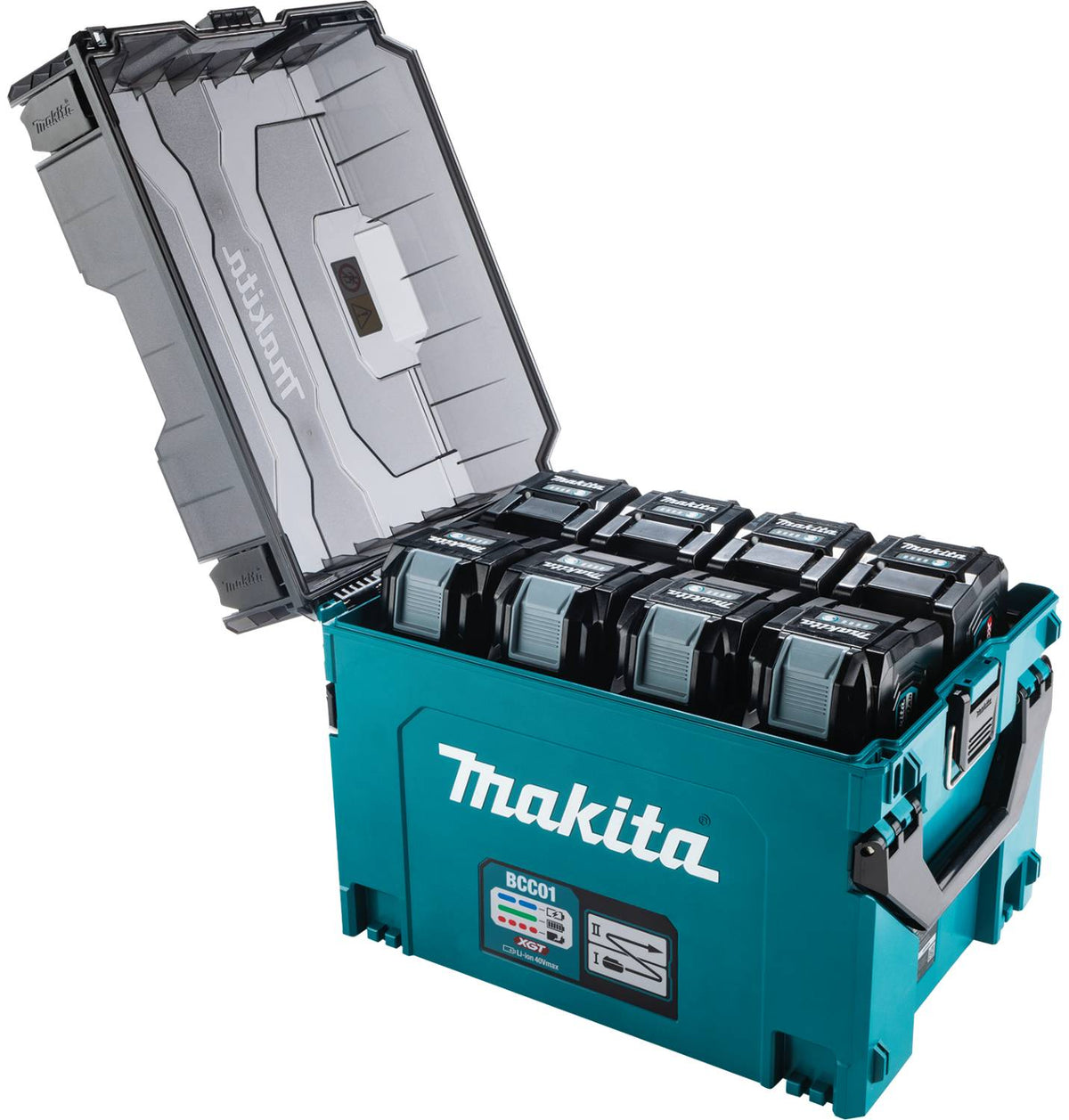 Makita BCC01 40V max XGT and 18V LXT 8-Port Charging Case