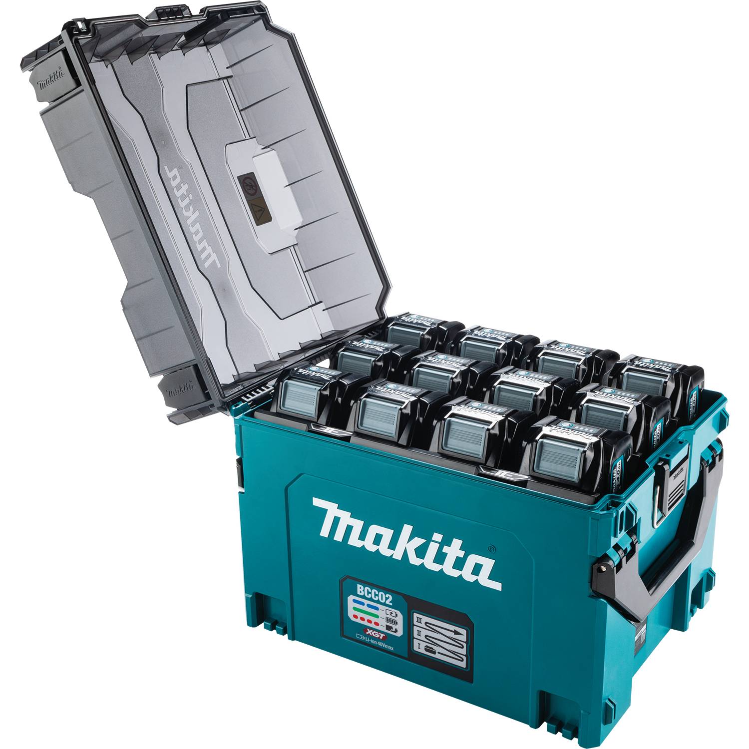 Makita BCC02 40V max XGT 12-Port Charging Case