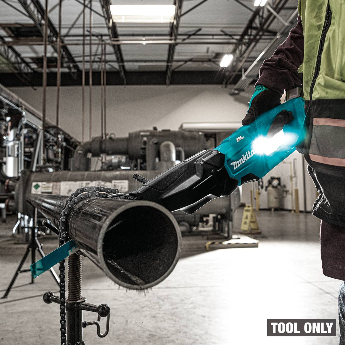 Makita GRJ03Z 40V max XGT Brushless Recipro Pipe Saw w/ Chain Vise, Tool Only