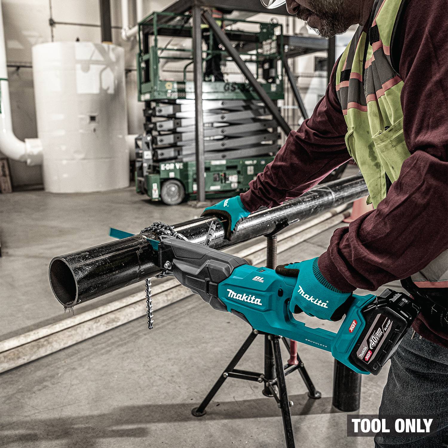 ★Hiroko Makitaページ Makita GRJ03Z 40V max XGT Brushless Recipro Pipe Saw w/ Chain Vise