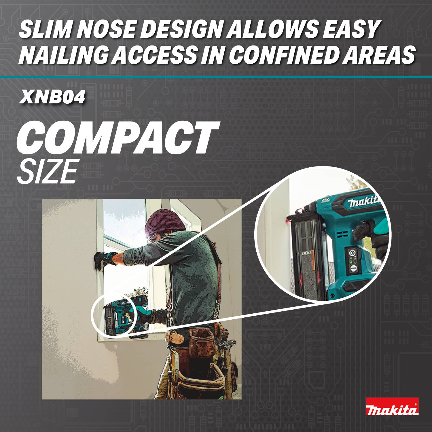 Makita XNB04Z 18V LXT Brushless Cordless 2-in. 18-Gauge Brad Nailer, Tool Only