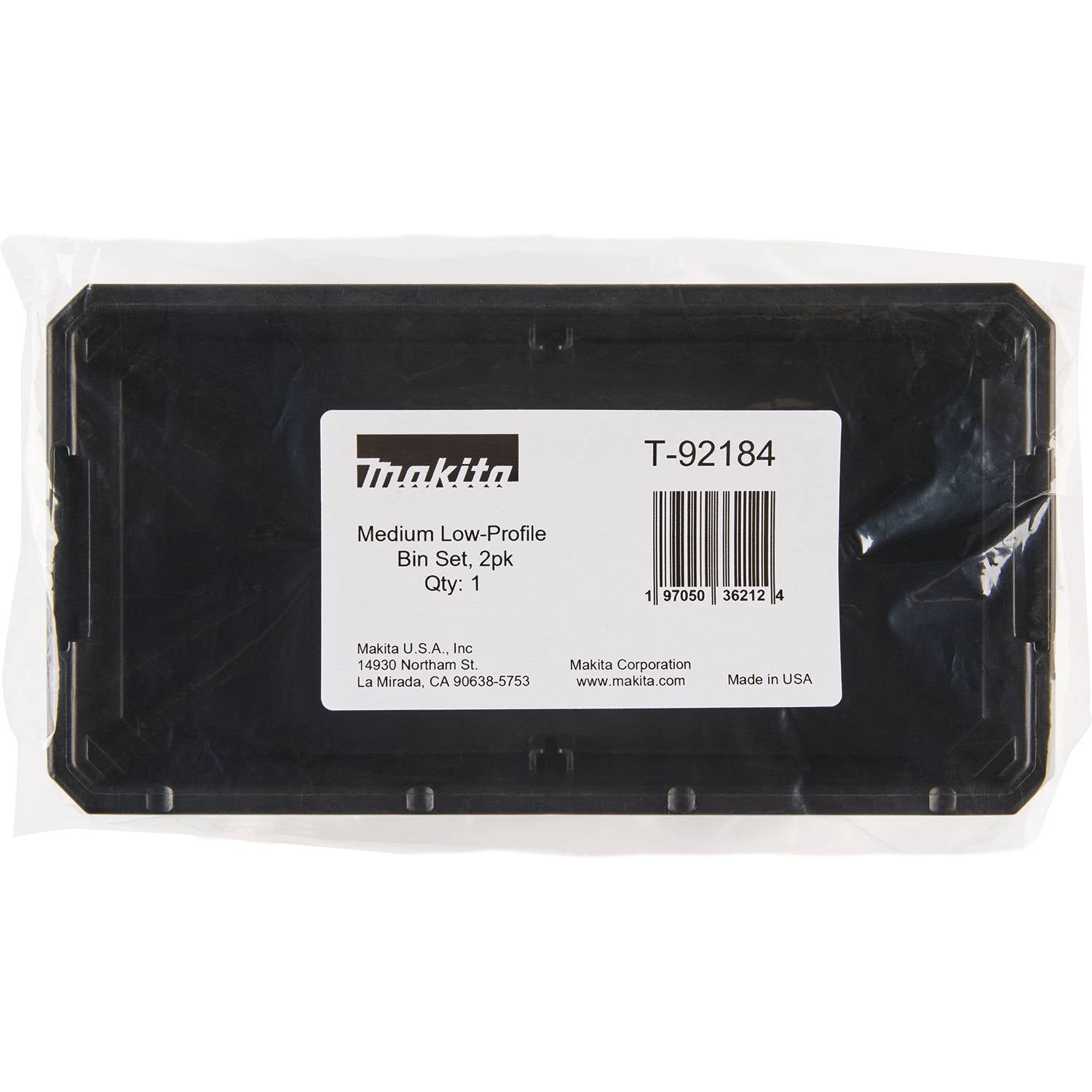 Makita T-92184 MAKTRAK Organizer Bin Set, Low-Profile Medium, 2-Pack