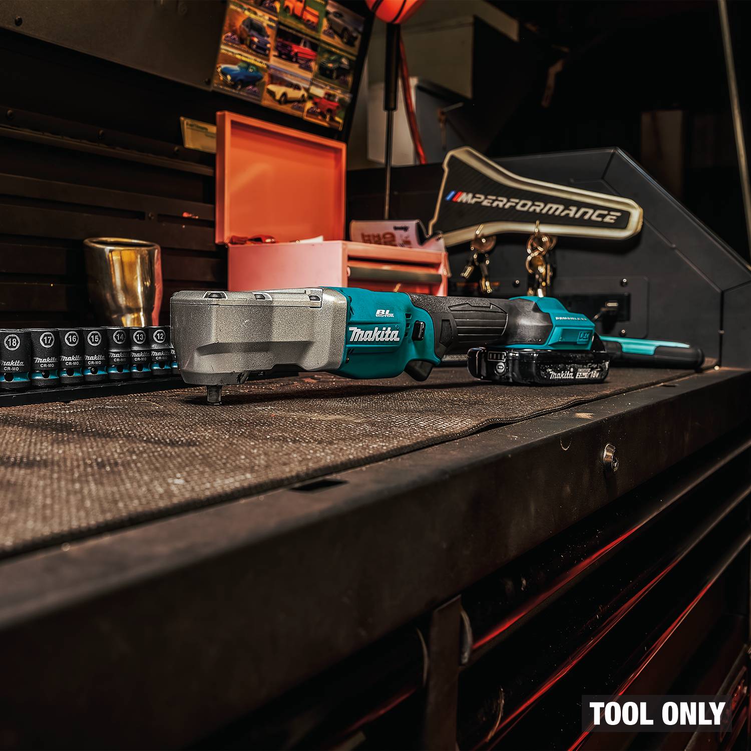 Makita XLT03Z 18V LXT Brushless High Torque 3/8-in.  Angle Impact Wrench w/ Friction Ring, Tool Only