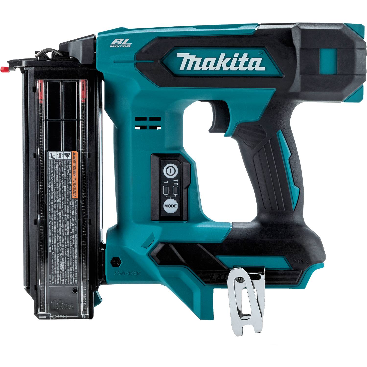 Makita XNB04Z 18V LXT Brushless Cordless 2-in. 18-Gauge Brad Nailer, Tool Only