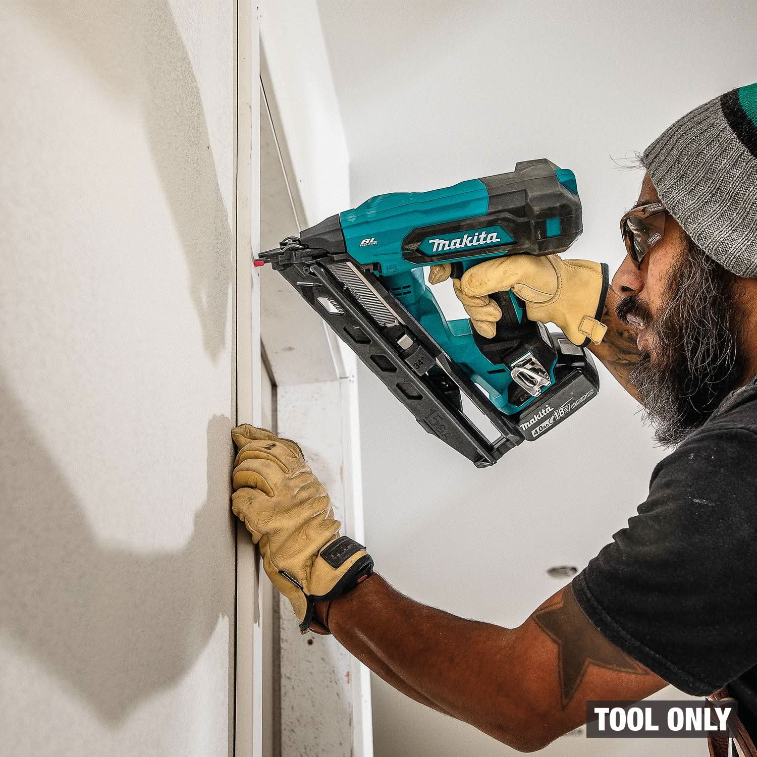 Makita XNB08Z 18V LXT Brushless 2-1/2” Angled Finish Nailer, 15 Ga., Tool Only