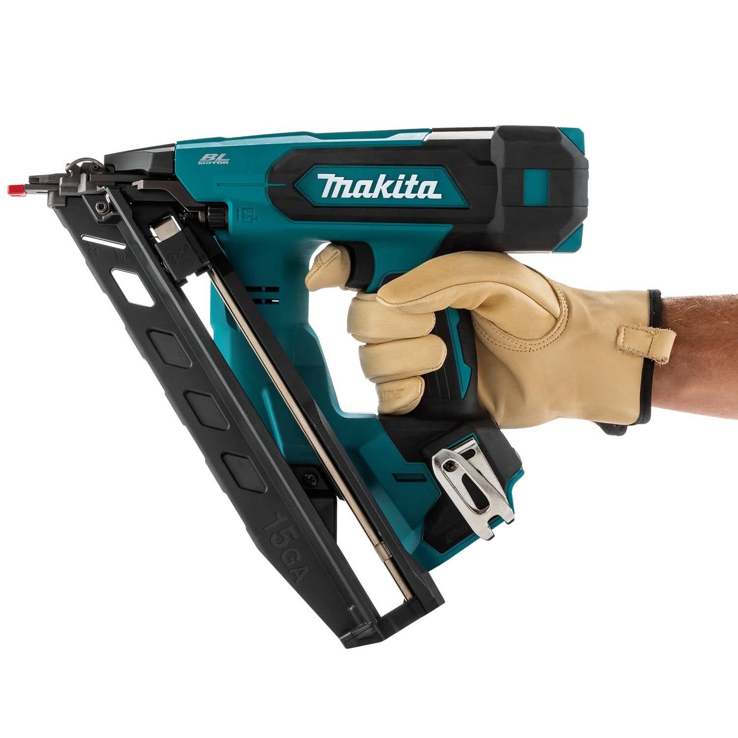 Makita XNB08Z 18V LXT Brushless 2-1/2” Angled Finish Nailer, 15 Ga., Tool Only