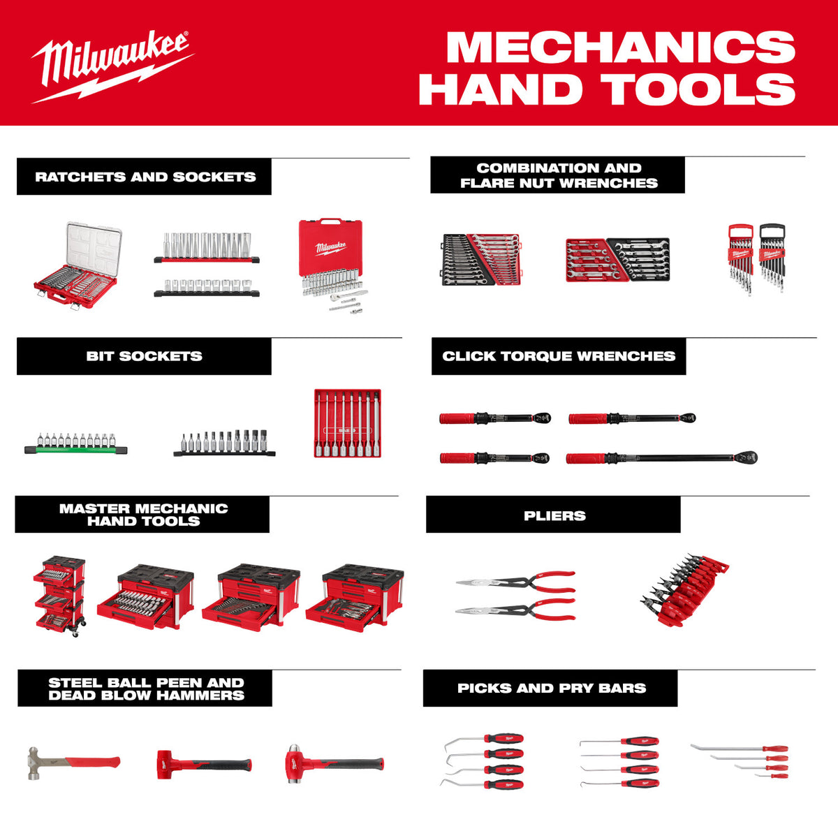 Milwaukee 44pc. 1/4-in. Hex Drive Mini Flex Head Ratchet & Bit Set (48-22-2952)