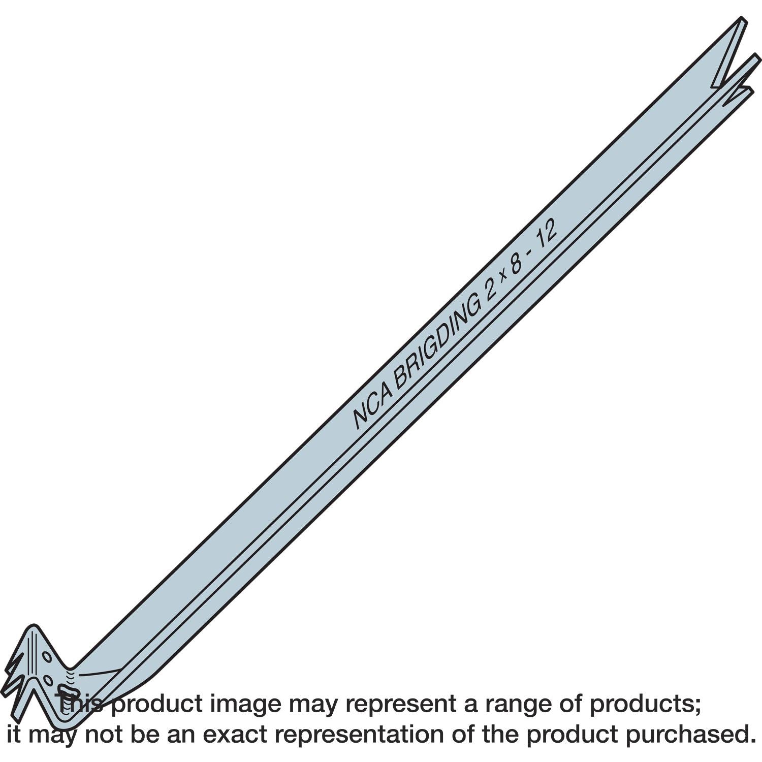 Simpson Strong-Tie NCA2X10-16 NCA 20-Gauge Galvanized Nailless Bridging for 2x10 and 2x16