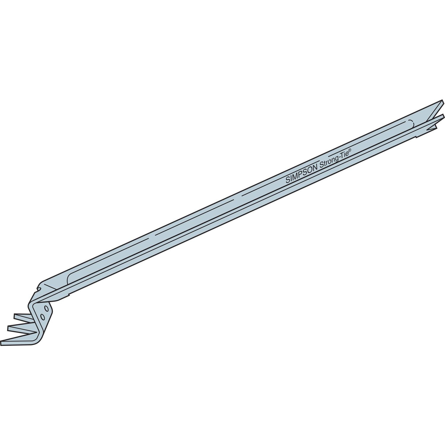 Simpson Strong-Tie NCA2X8-16 NCA 20-Gauge Galvanized Nailless Bridging for 2x8 and 2x14