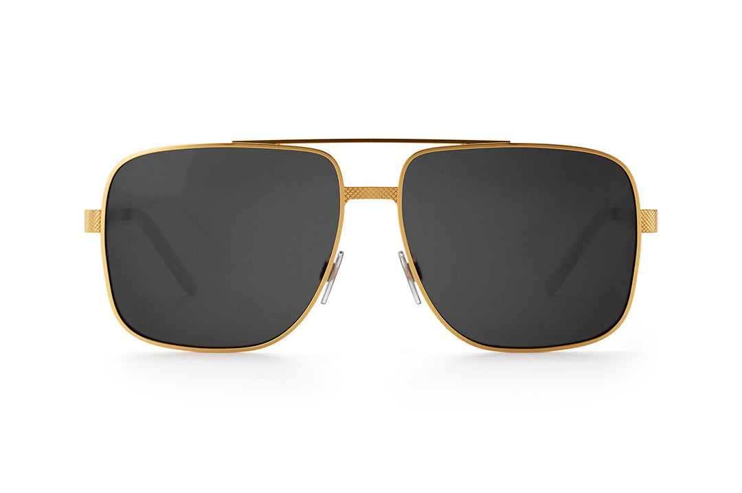 Heat Wave Nimitz Gold Frame Black Lens Sunglasses