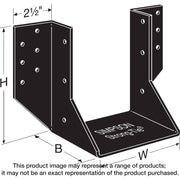 Simpson Strong-Tie OHU46-SDS3 OHU Black Powder-Coated Ornamental Joist Hanger for 4x6 with Strong-Drive SDS Screws