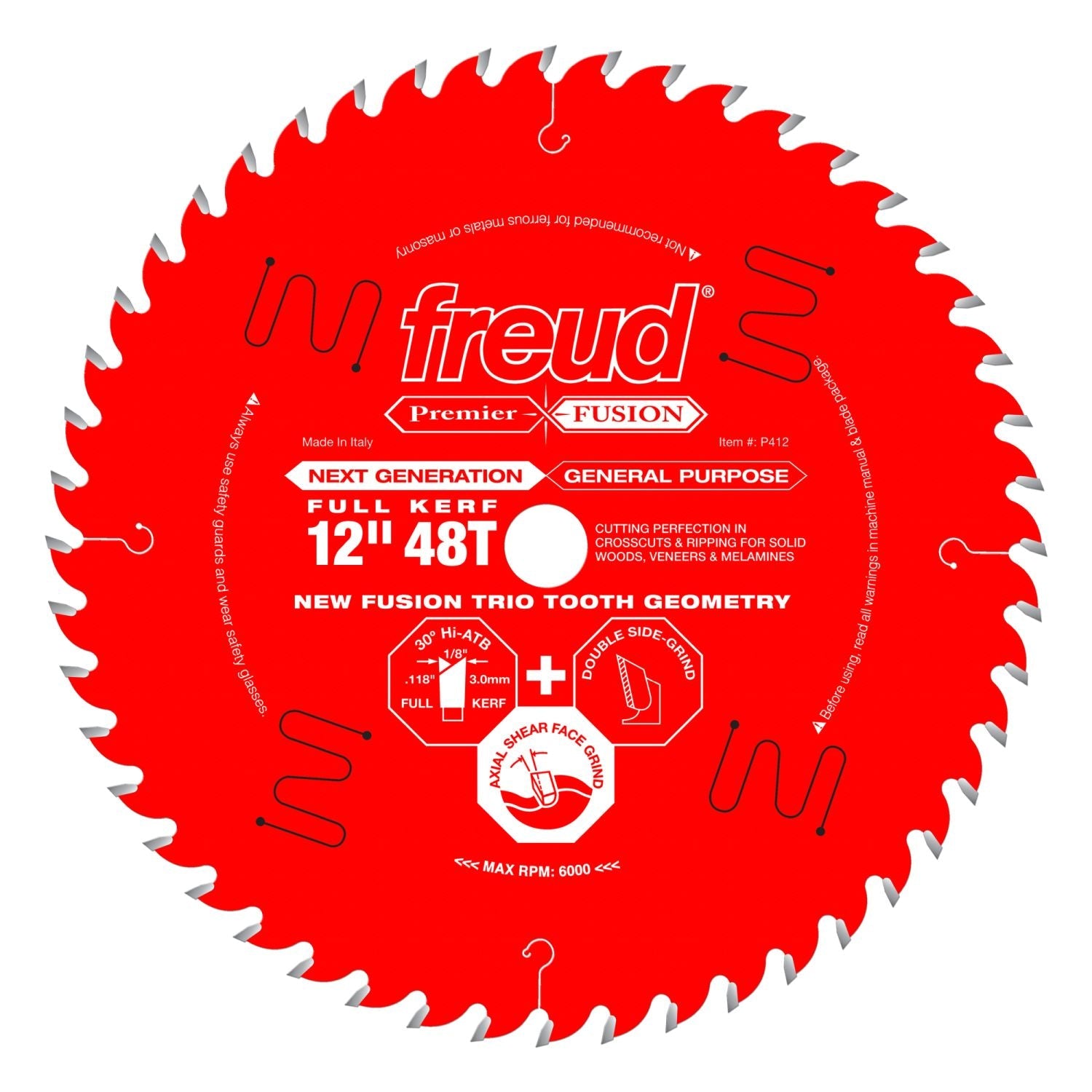 Freud P412 12 in. Next Generation Premier Fusion General Purpose Blade