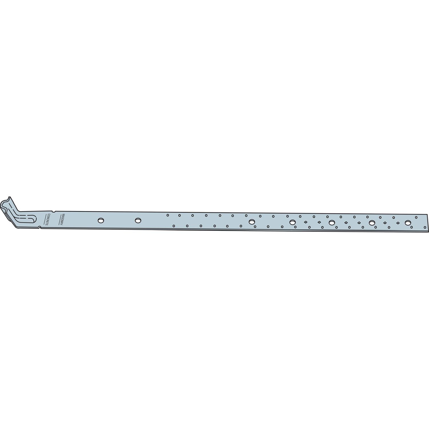 Simpson Strong-Tie PA68 PA 70-in. 12-Gauge Galvanized Purlin Anchor
