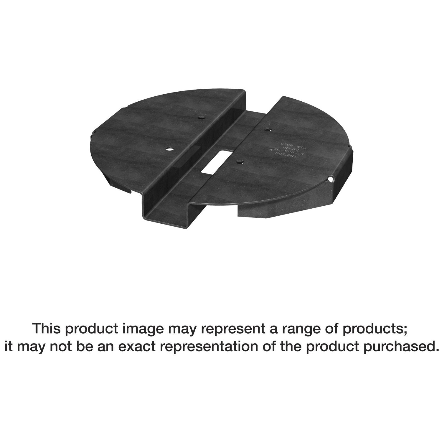 Simpson Strong-Tie PBV6PC PBV 6-in. Black Powder-Coated Hidden Standoff Post Base for Viga Post