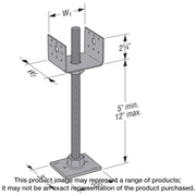 Simpson Strong-Tie PPBF44 PPBF Adjustable Porch Post Base for 4x4