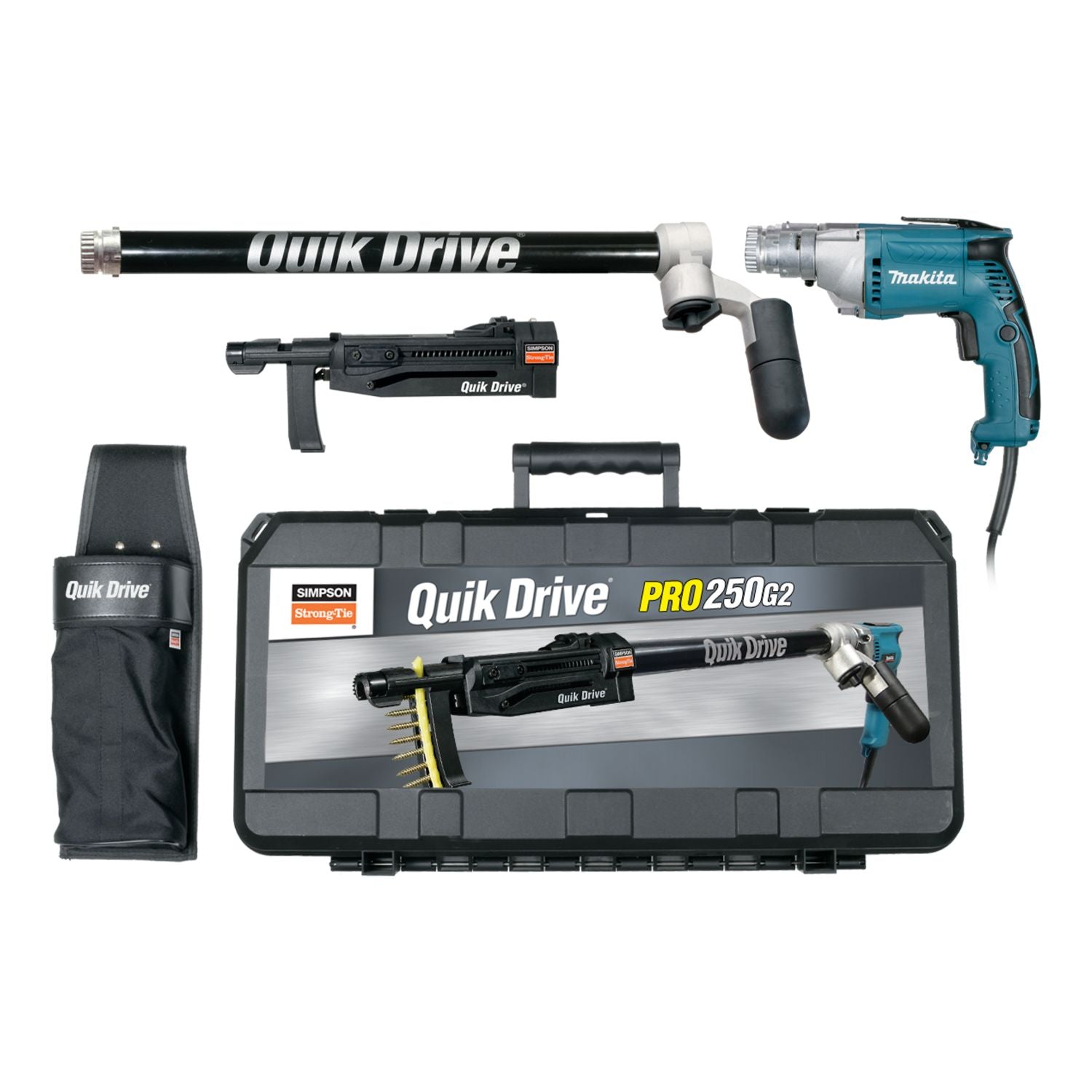 Simpson Strong-Tie PRO250G2M35K Quik Drive PRO250 Subfloor System w/ Makita 3500 RPM Screwdriver Motor