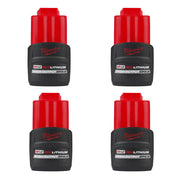 Milwaukee 48-11-2425 M12 REDLITHIUM HIGH OUTPUT CP 2.5Ah Battery Pack, 4-Pack (PROMO)