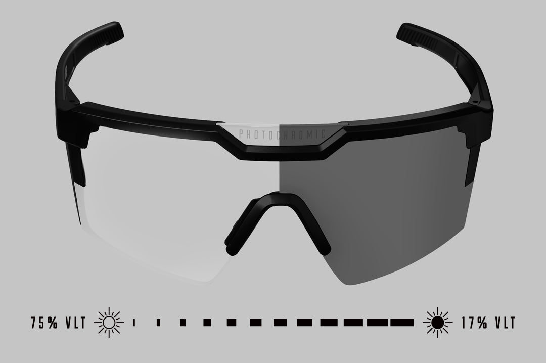 Heat Wave Future Tech Black Frame Photochromic Lens Z87+ Sunglasses