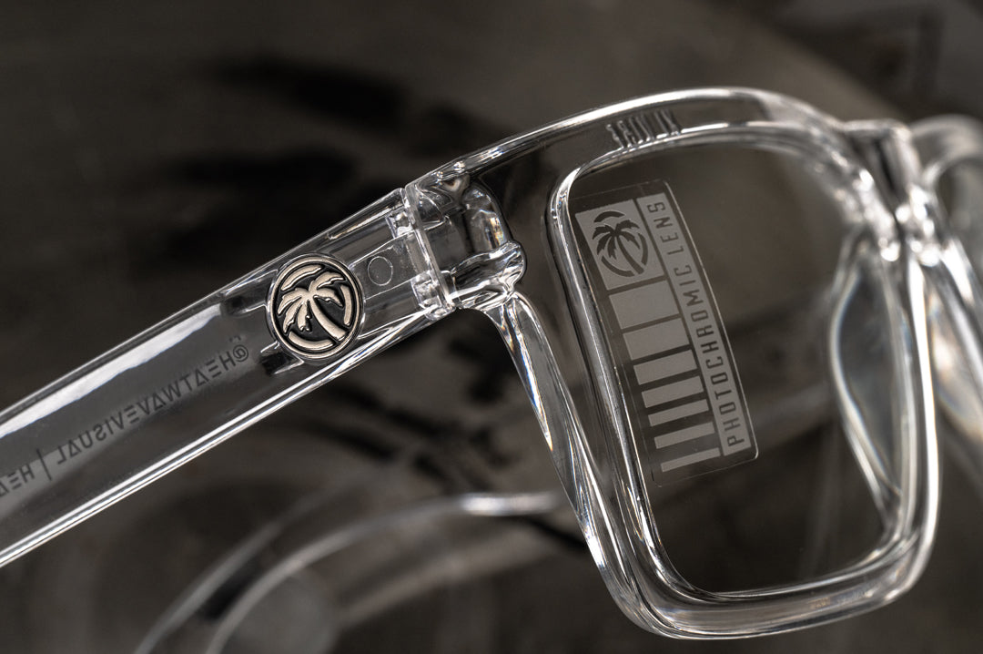 Heat Wave XL VISE Z87 VAPOR CLEAR Frame Photochromic Lens Sunglasses