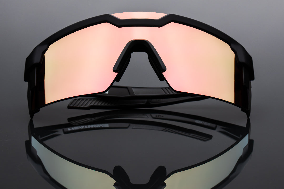 Heat Wave Future Tech Black Frame Rose Gold Z87+ Sunglasses