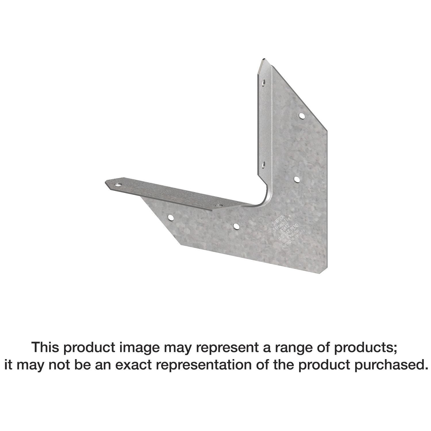 Simpson Strong-Tie RTA12Z RTA 18-Gauge ZMAX Galvanized Rigid Tie Angle for 1x2 Joist/Post