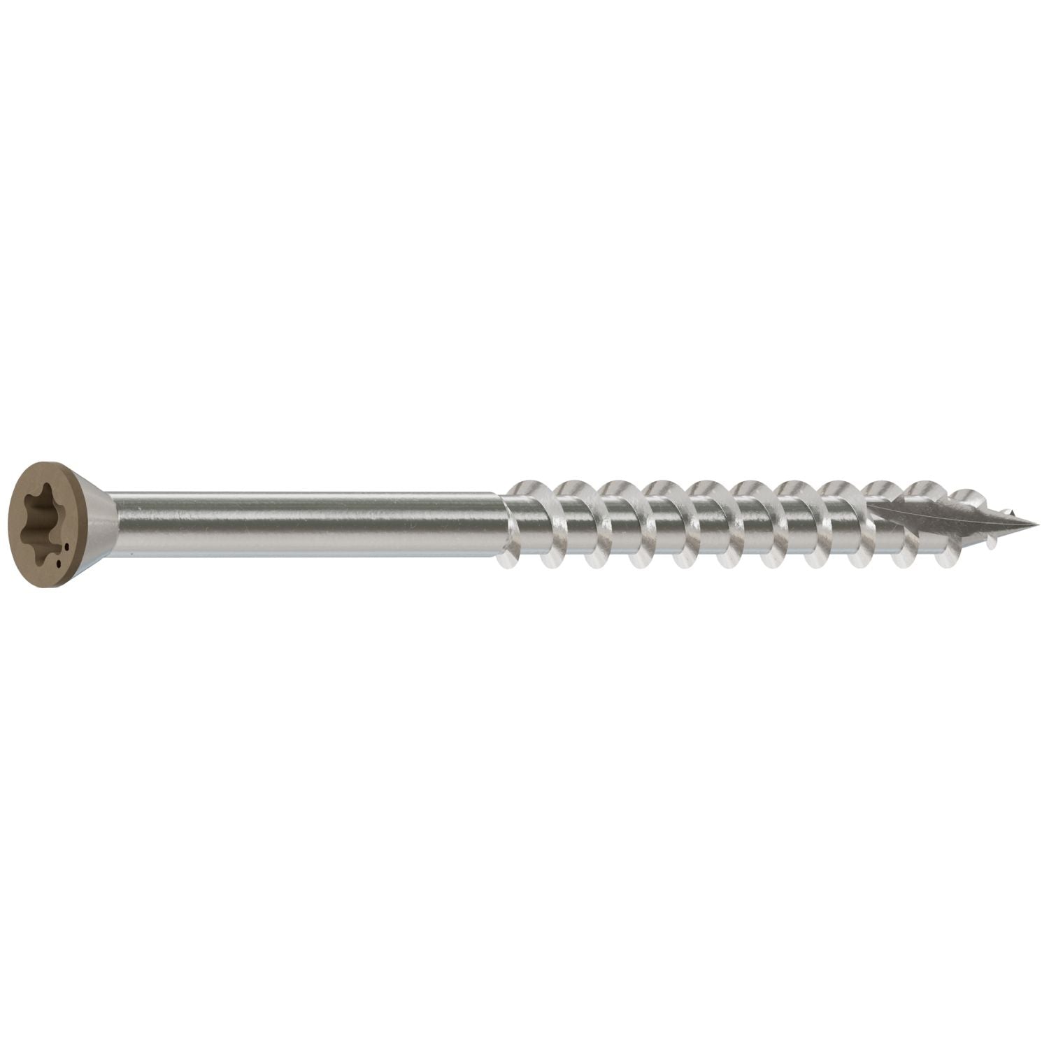 Simpson Strong-Tie S07225FTBBR05 Trim-Head Screw, 6-Lobe Drive,  #7 x 2-1/4-in. T15 Type 305, Brown 05, 1750-Pack