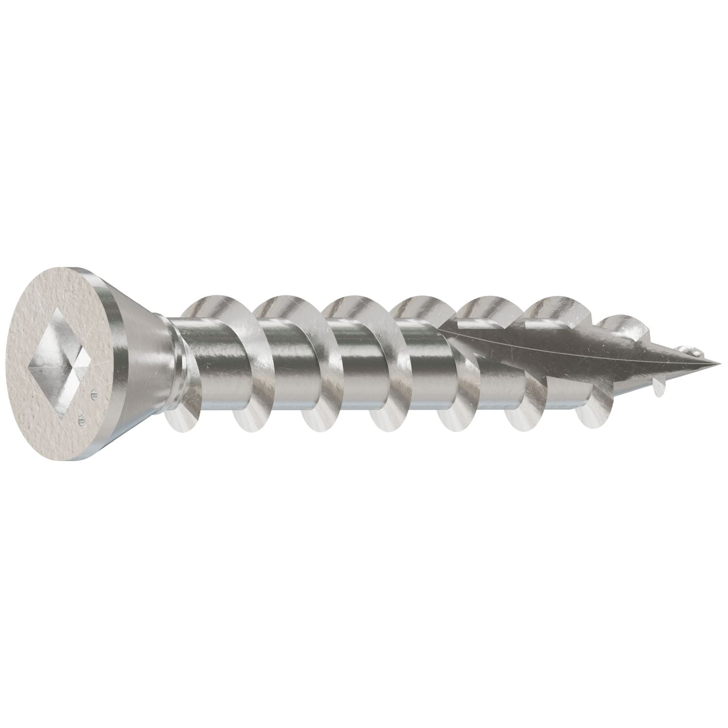Simpson Strong-Tie S07C100FBP Trim-Head Screw, Square Drive,  #7 x 1-in. #1 SQ, Type 305, 200-Pack
