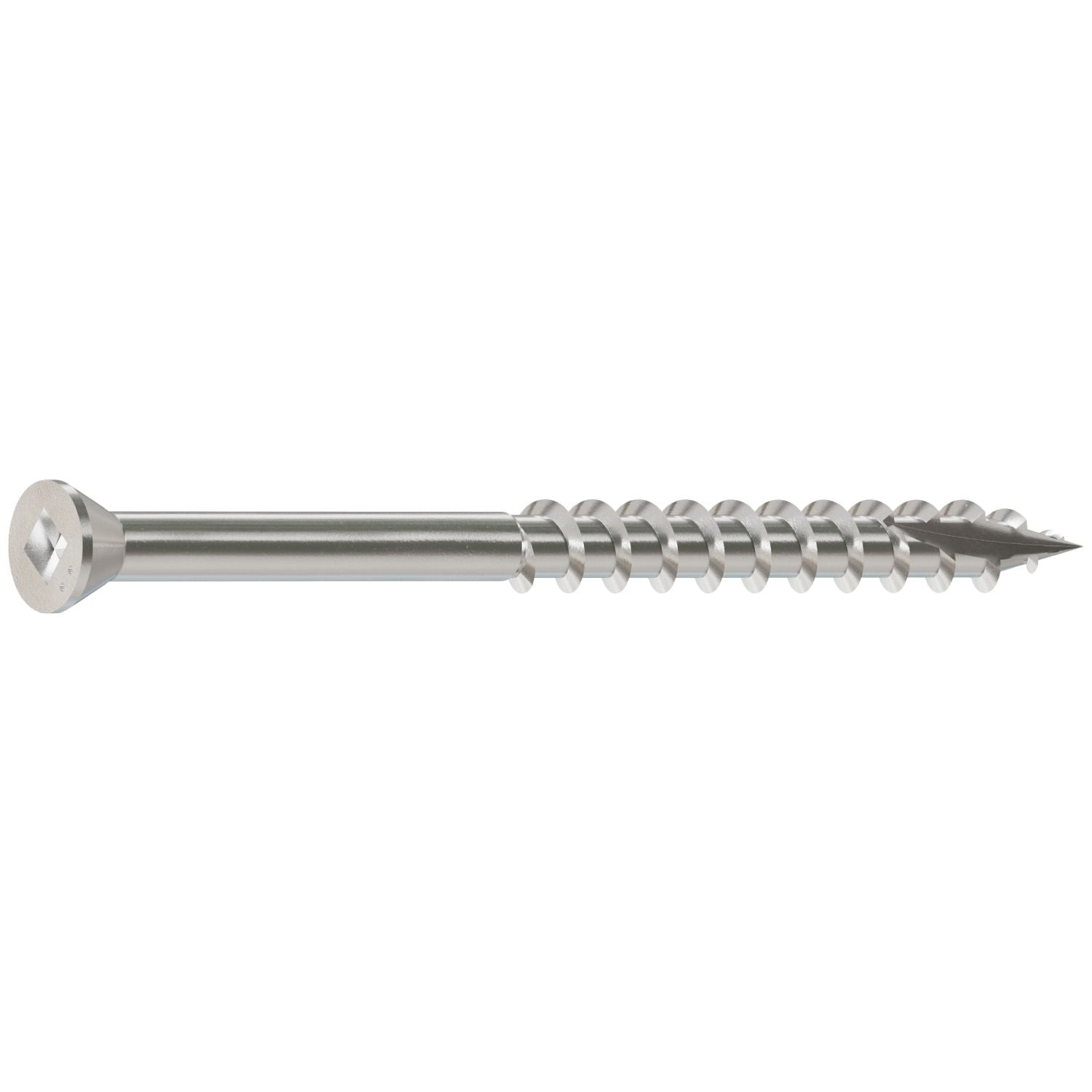 Simpson Strong-Tie S07C225FBP Trim-Head Screw, Square Drive,  #7 x 2-1/4-in. #1 SQ, Type 305, 100-Pack
