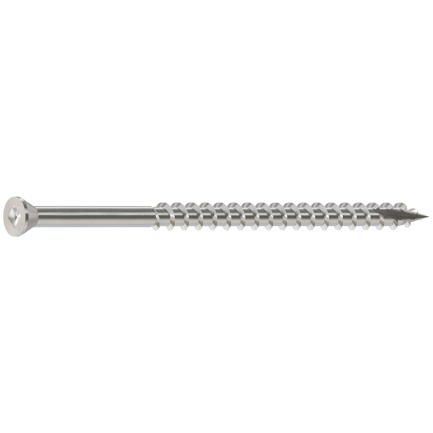 Simpson Strong-Tie S07C300FBP Trim-Head Screw, Square Drive,  #7 x 3-in. #1 SQ, Type 305, 60-Pack