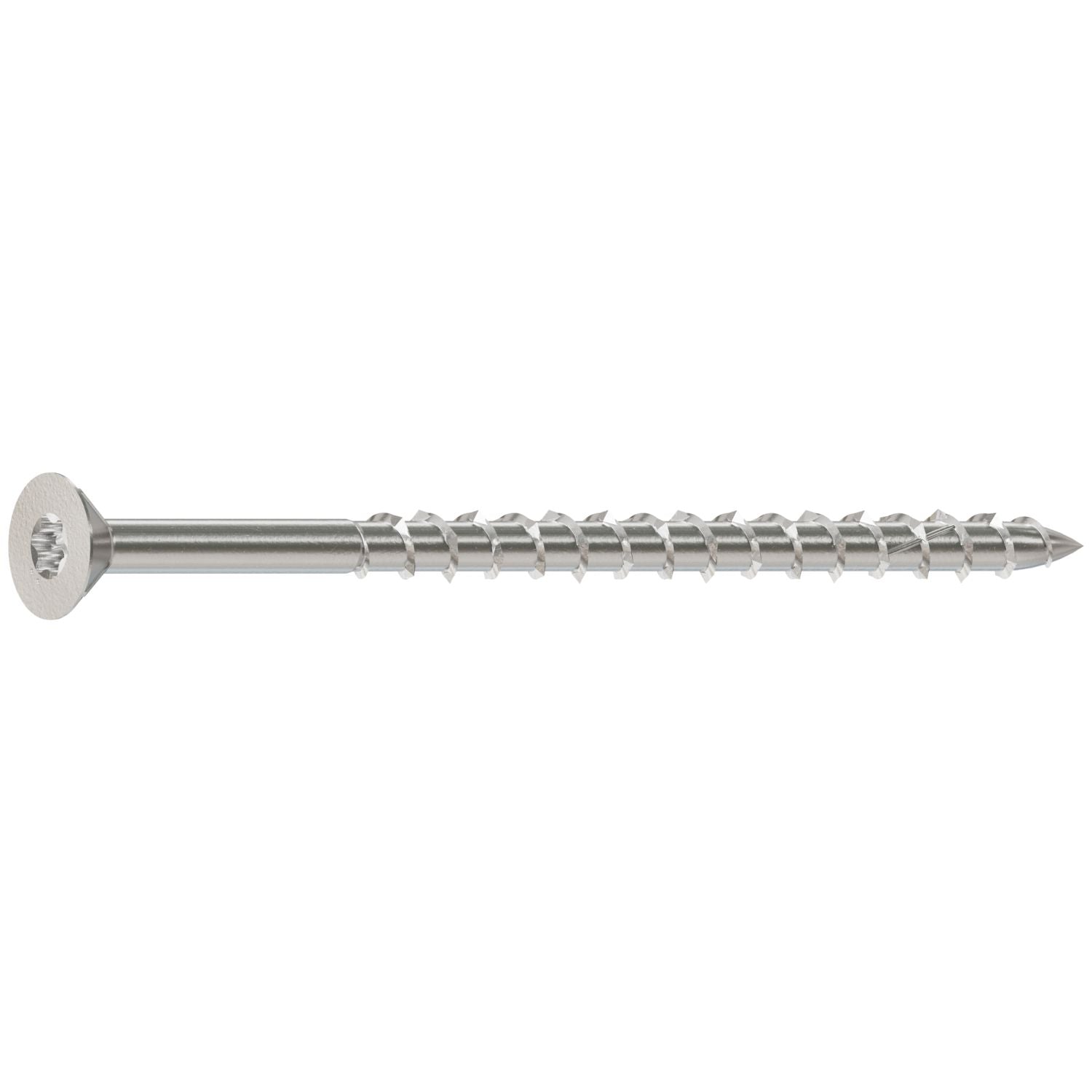 Simpson Strong-Tie S08300WPF1 Deck-Drive DWP WOOD SS Screw,  #8 x 3-in. T20, Flat Head, Type 305, 1-lb.