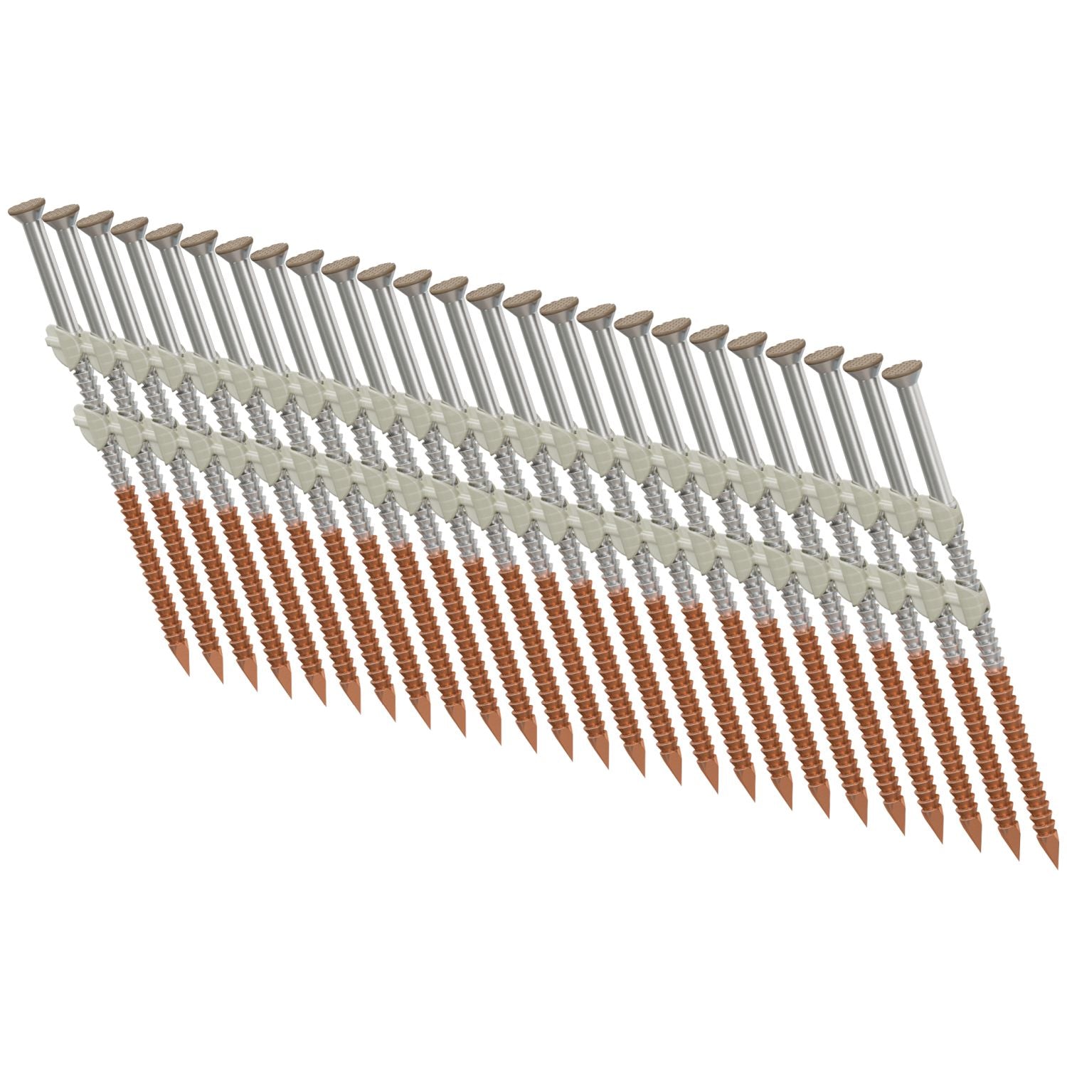 Simpson Strong-Tie S10A325KJT 20–22° Plastic Strip, Casing Head, Ring-Shank Nail,  3-1/4-in. x 10 ga. Tan, 1000-Pack