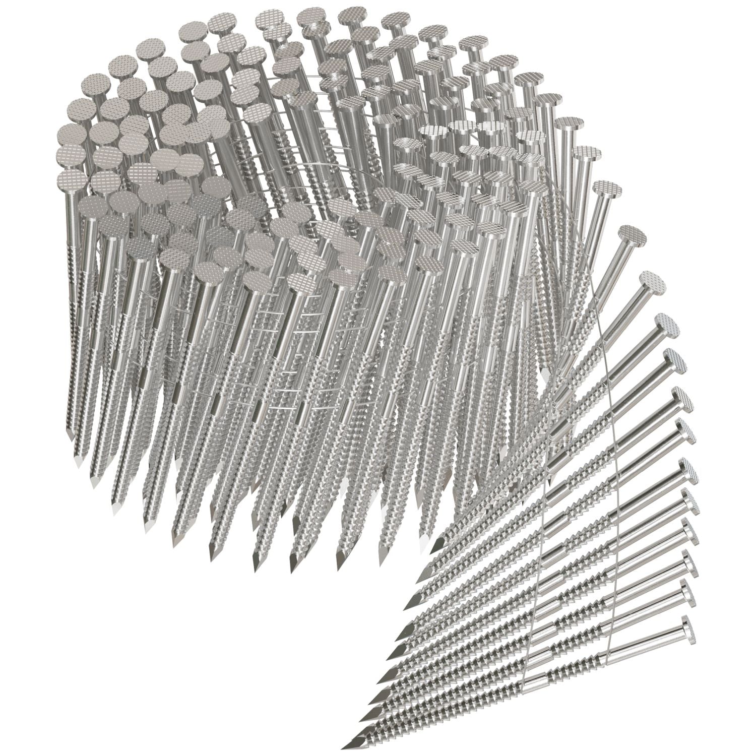 Simpson Strong-Tie S10A325PNJ 15° Wire Coil, Full Round Head, Ring-Shank Decking/Framing Nail,  3-1/4-in. x .131-in. Type 304, 1800-Pack