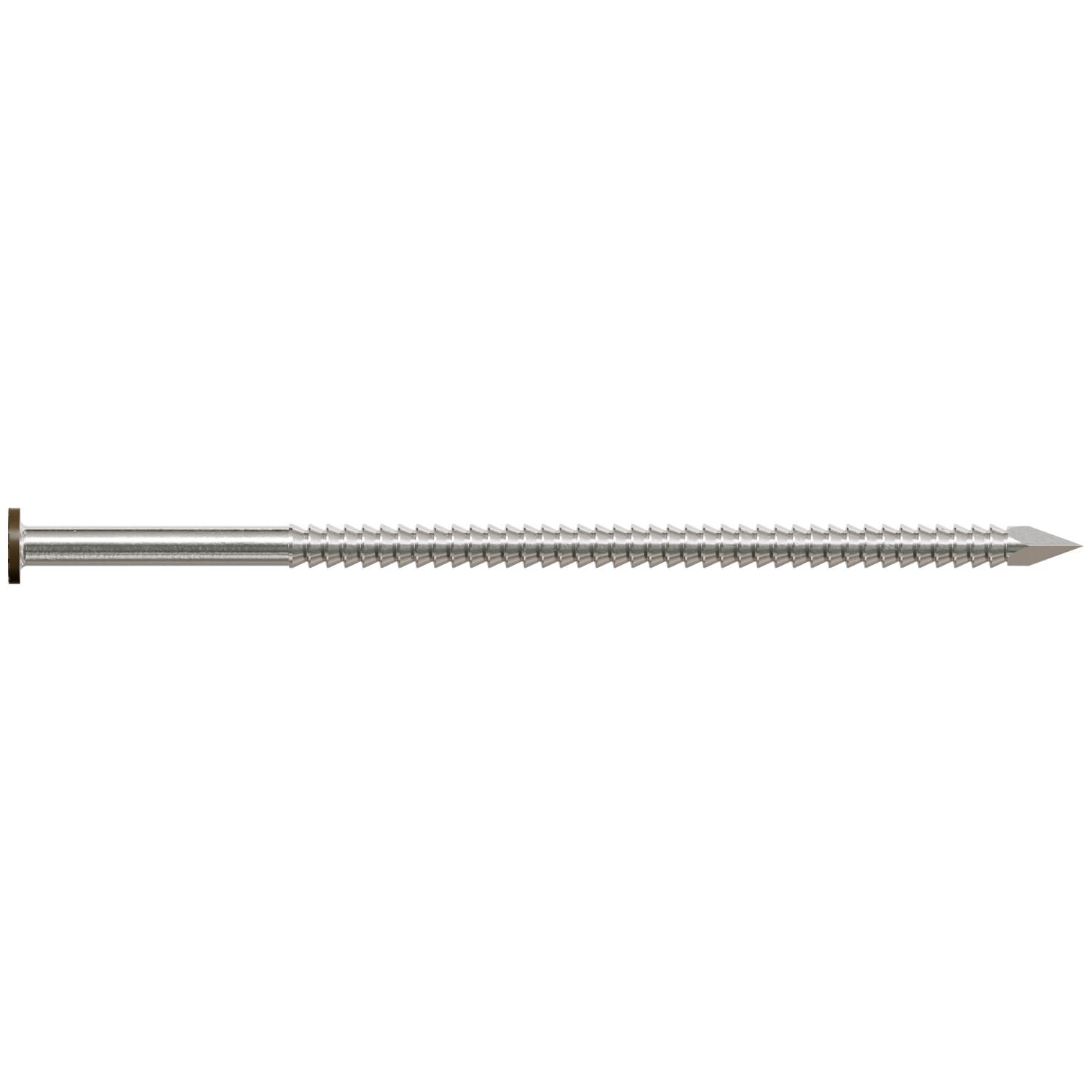 Simpson Strong-Tie S10SNDB1 Painted Siding Nail,  3-in. x .113-in. Type 304 Stainless Steel, Dark Brown, 1-lb.