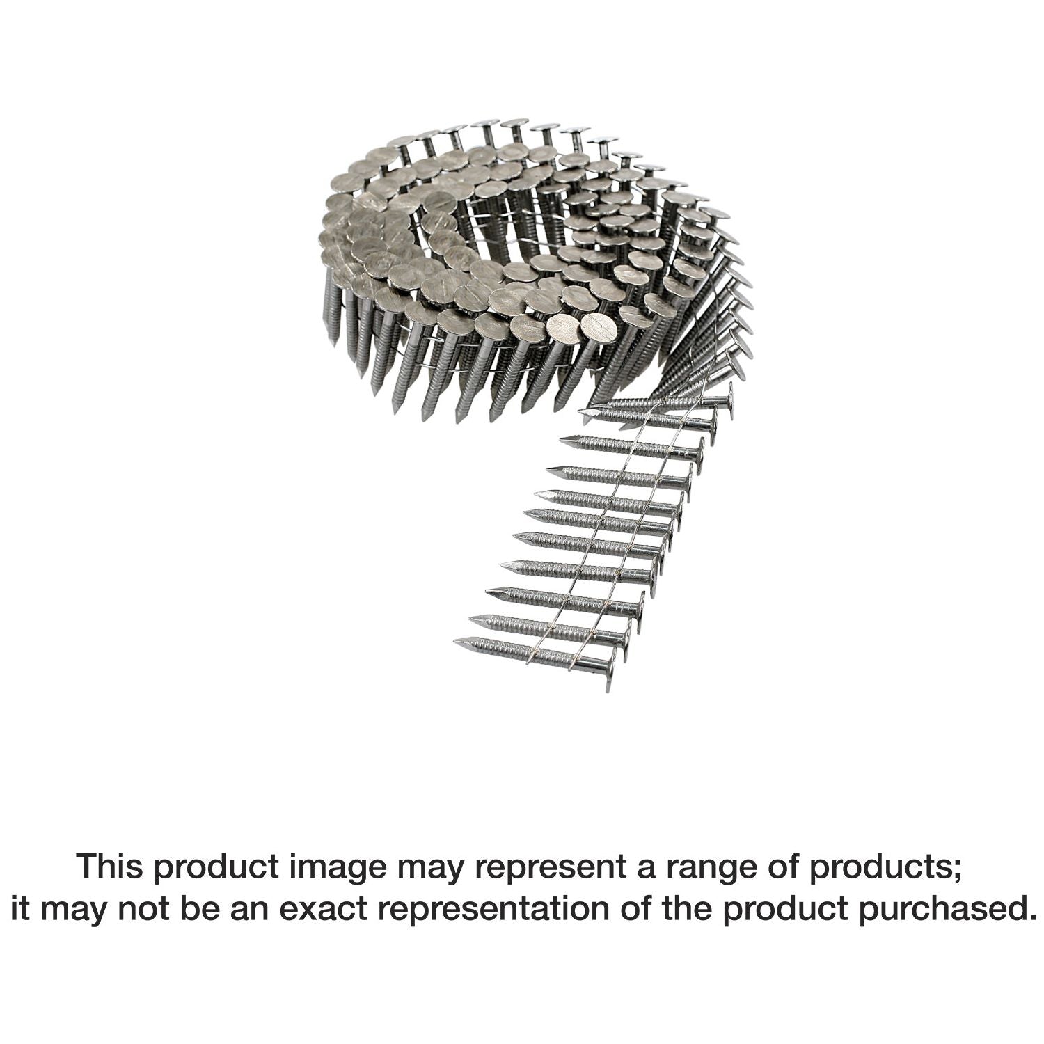 Simpson Strong-Tie S11A150RNBP 15° Wire Coil, Full Round Head, Ring-Shank Roofing Nail,  1-1/2-in. Type 304, 600-Pack