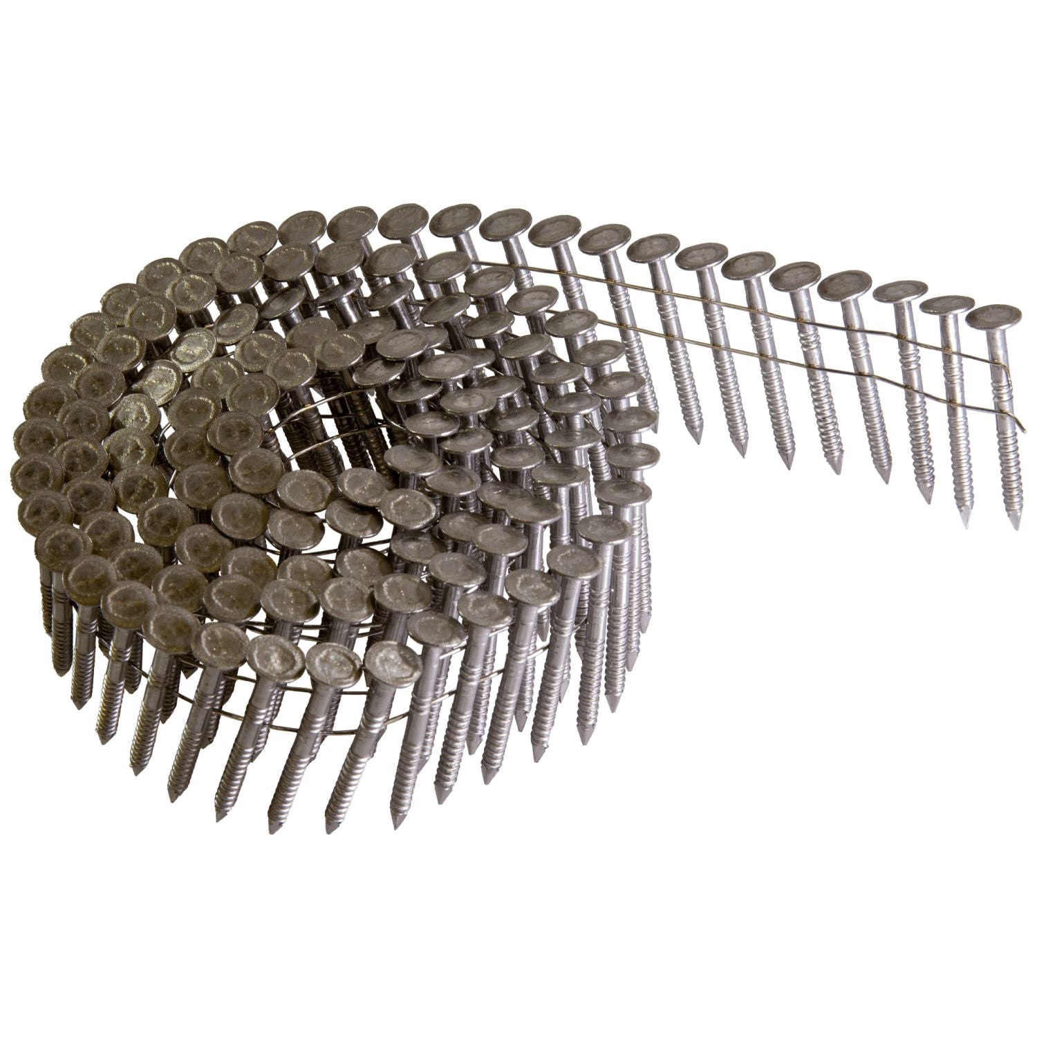 Simpson Strong-Tie S11A150RNBP 15° Wire Coil, Full Round Head, Ring-Shank Roofing Nail,  1-1/2-in. Type 304, 600-Pack