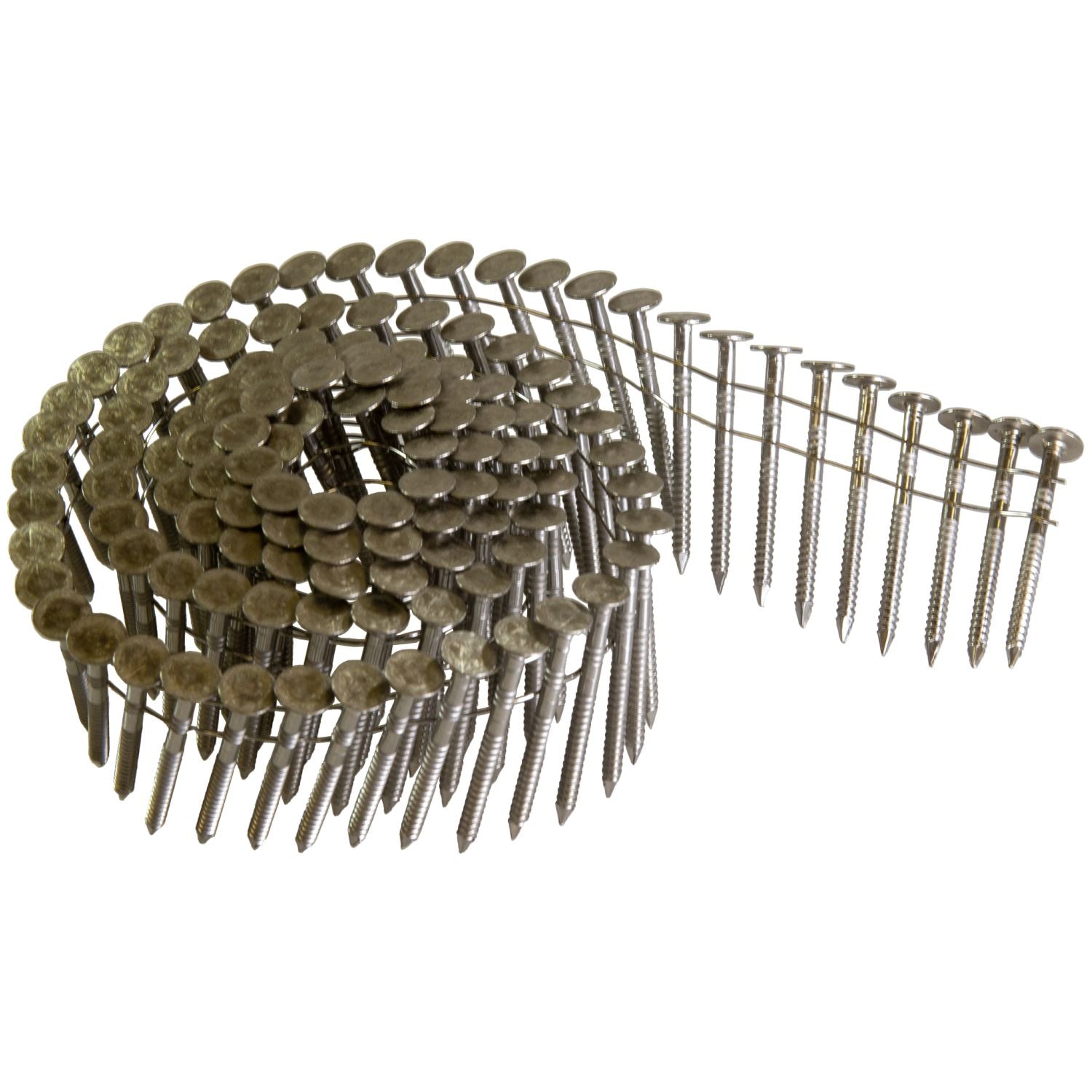 Simpson Strong-Tie S11A175RNBP 15° Wire Coil, Full Round Head, Ring-Shank Roofing Nail,  1-3/4-in. Type 304, 480-Pack