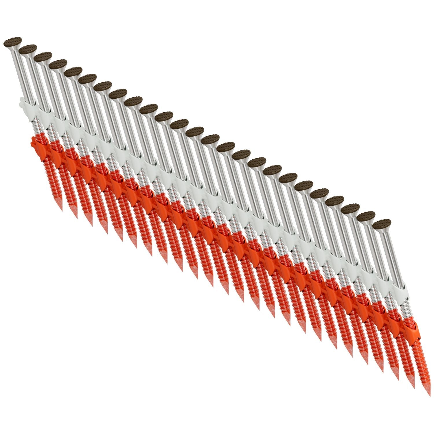 Simpson Strong-Tie S11A237KJB 20–22° Plastic Strip, Casing Head, Ring-Shank Nail,  2-3/8-in. x 11 ga. Brown, 1000-Pack