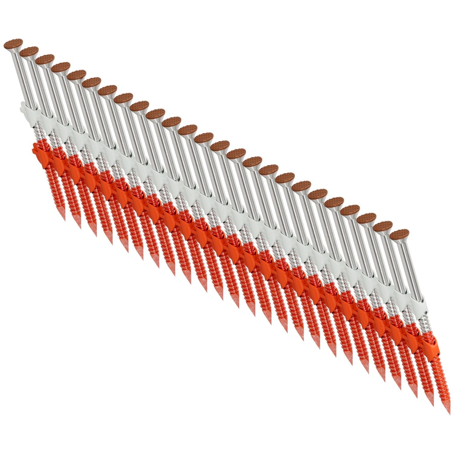 Simpson Strong-Tie S11A237KJS 20–22° Plastic Strip, Casing Head, Ring-Shank Nail,  2-3/8-in. x 11 ga. Sienna, 1000-Pack