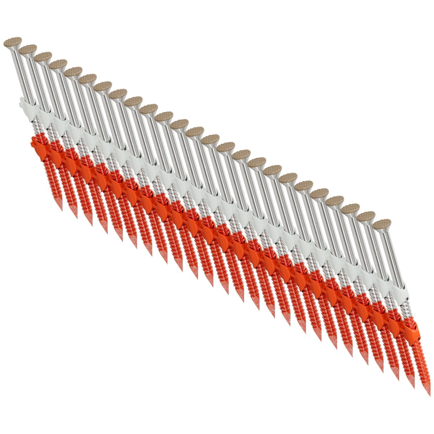 Simpson Strong-Tie S11A237KJT 20–22° Plastic Strip, Casing Head, Ring-Shank Nail,  2-3/8-in. x 11 ga. Tan, 1000-Pack
