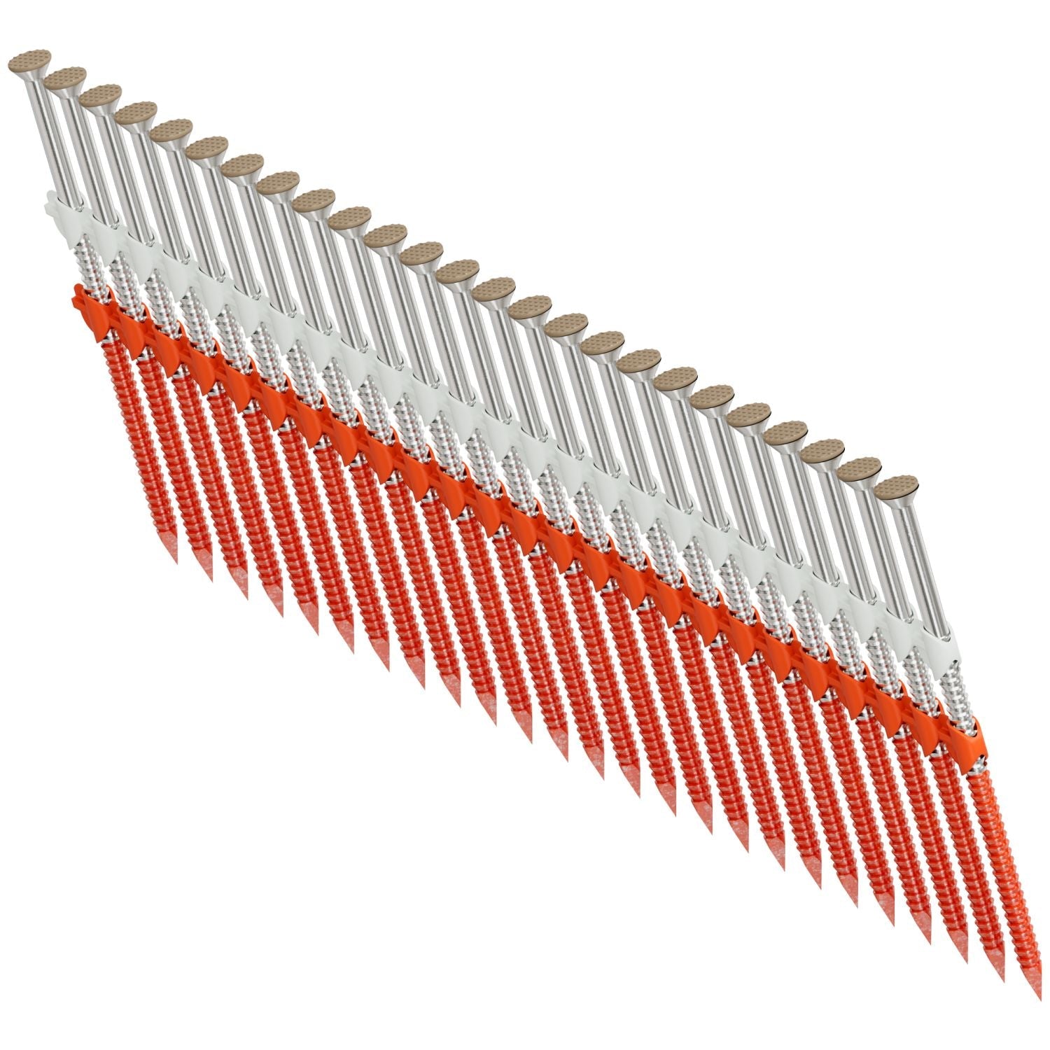 Simpson Strong-Tie S11A300KJT 20–22° Plastic Strip, Casing Head, Ring-Shank Nail,  3-in. x 11 ga. Tan, 1000-Pack