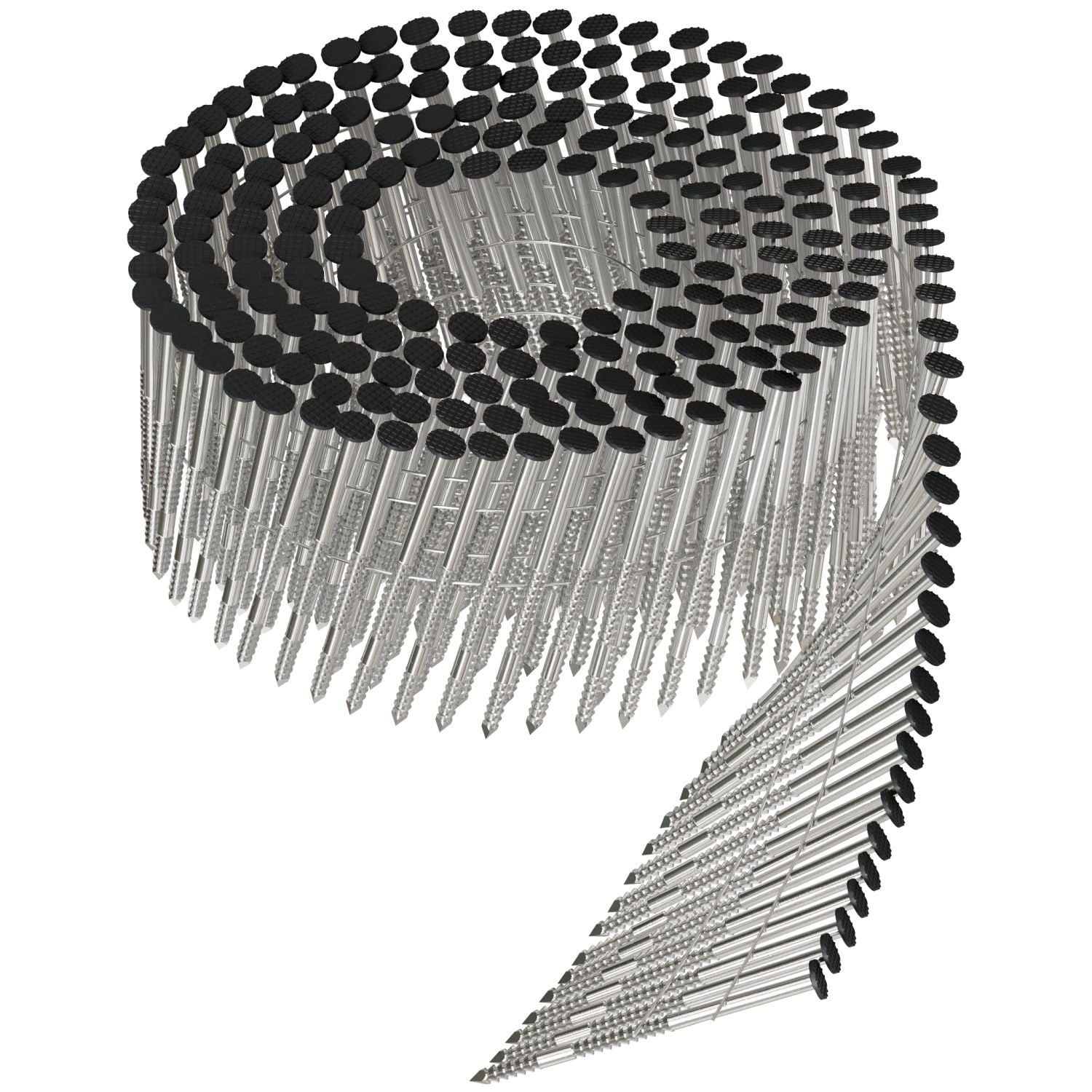 Simpson Strong-Tie S13A200CCB 15° Wire Coil, Painted Full Round Head, Ring-Shank Nail,  2-in. x .092-in. Type 304, Dark Brown, 3600-Pack