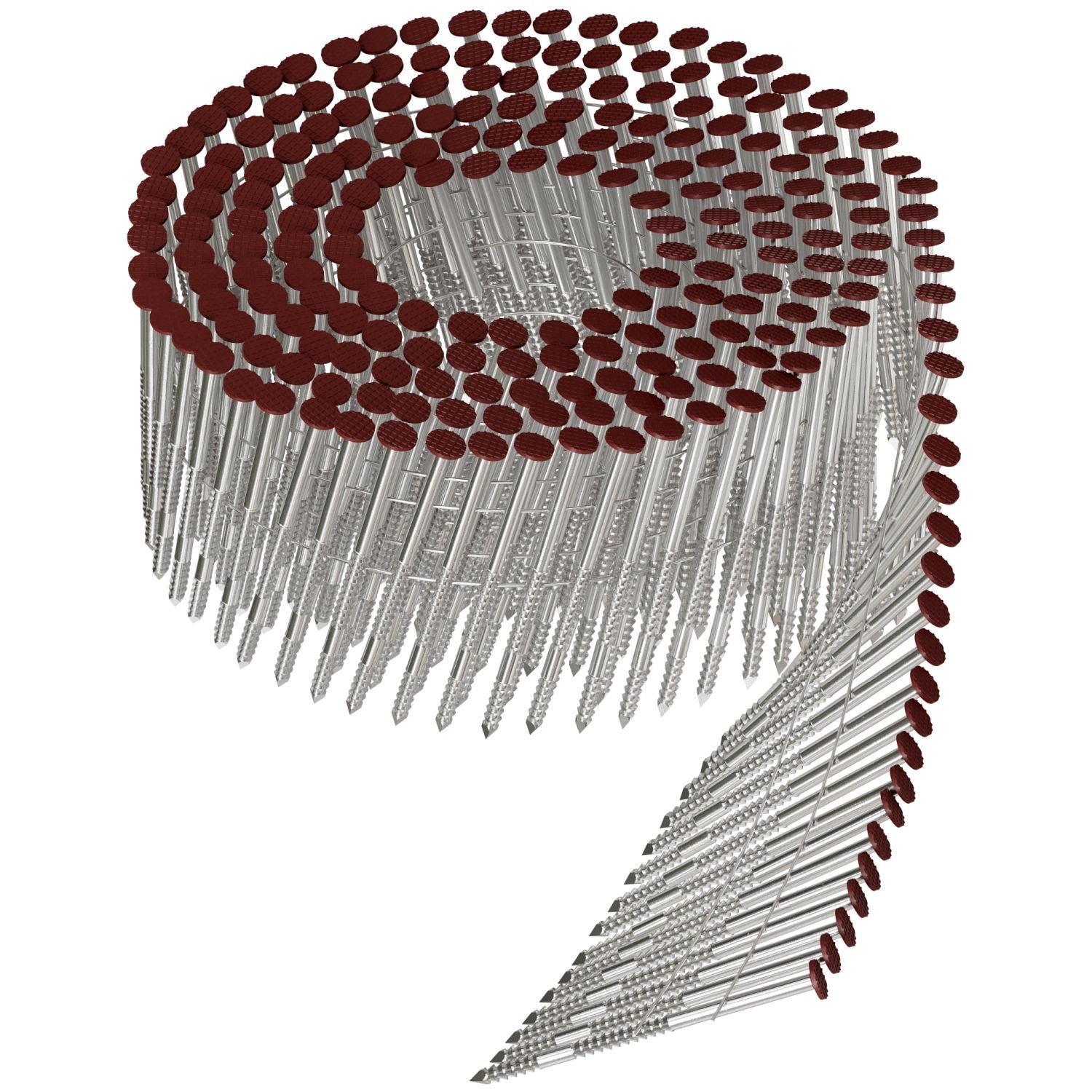 Simpson Strong-Tie S13A200CCR 15° Wire Coil, Painted Full Round Head, Ring-Shank Nail,  2-in. x .092-in. Type 304, Redwood, 3600-Pack