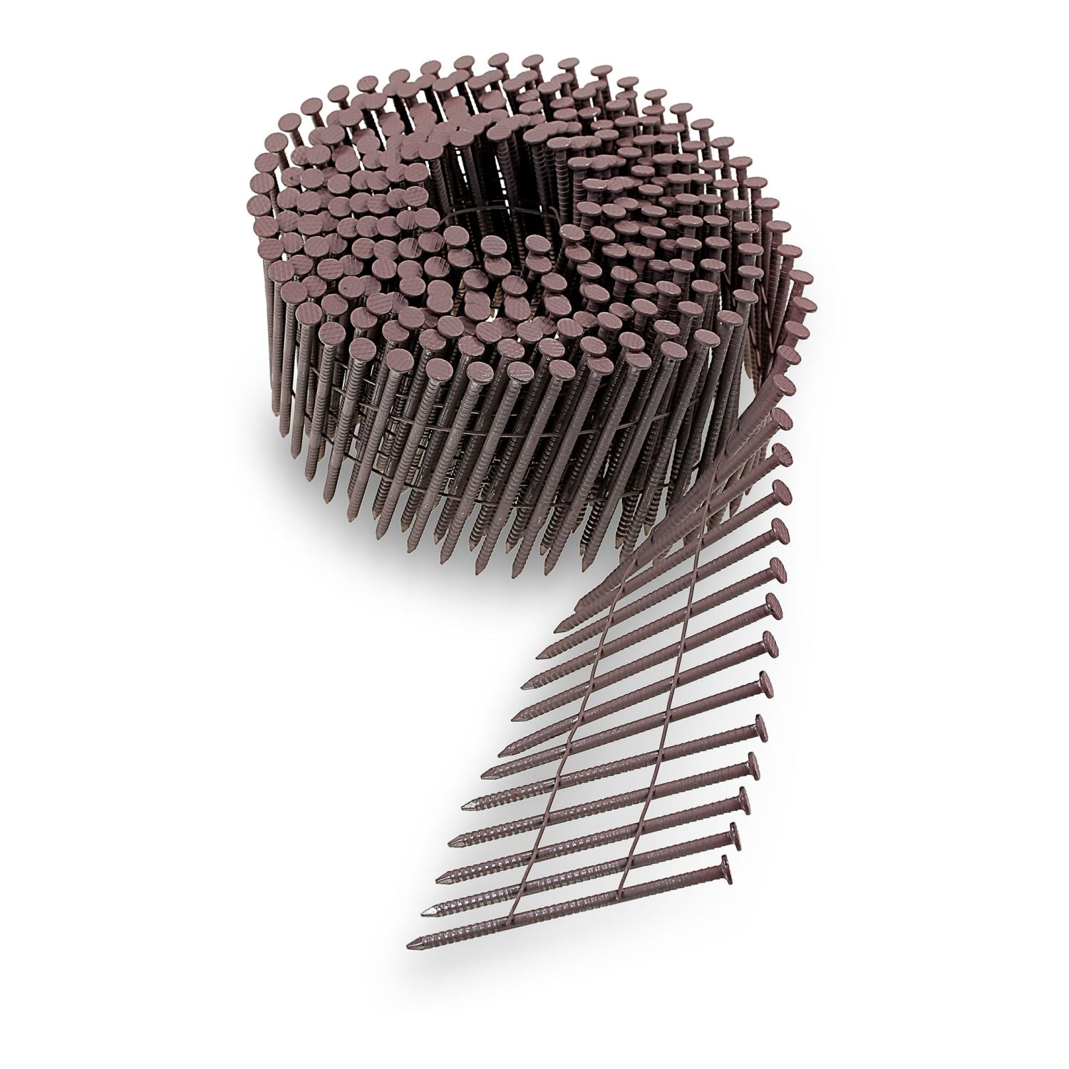 Simpson Strong-Tie S13A200CCR 15° Wire Coil, Painted Full Round Head, Ring-Shank Nail,  2-in. x .092-in. Type 304, Redwood, 3600-Pack