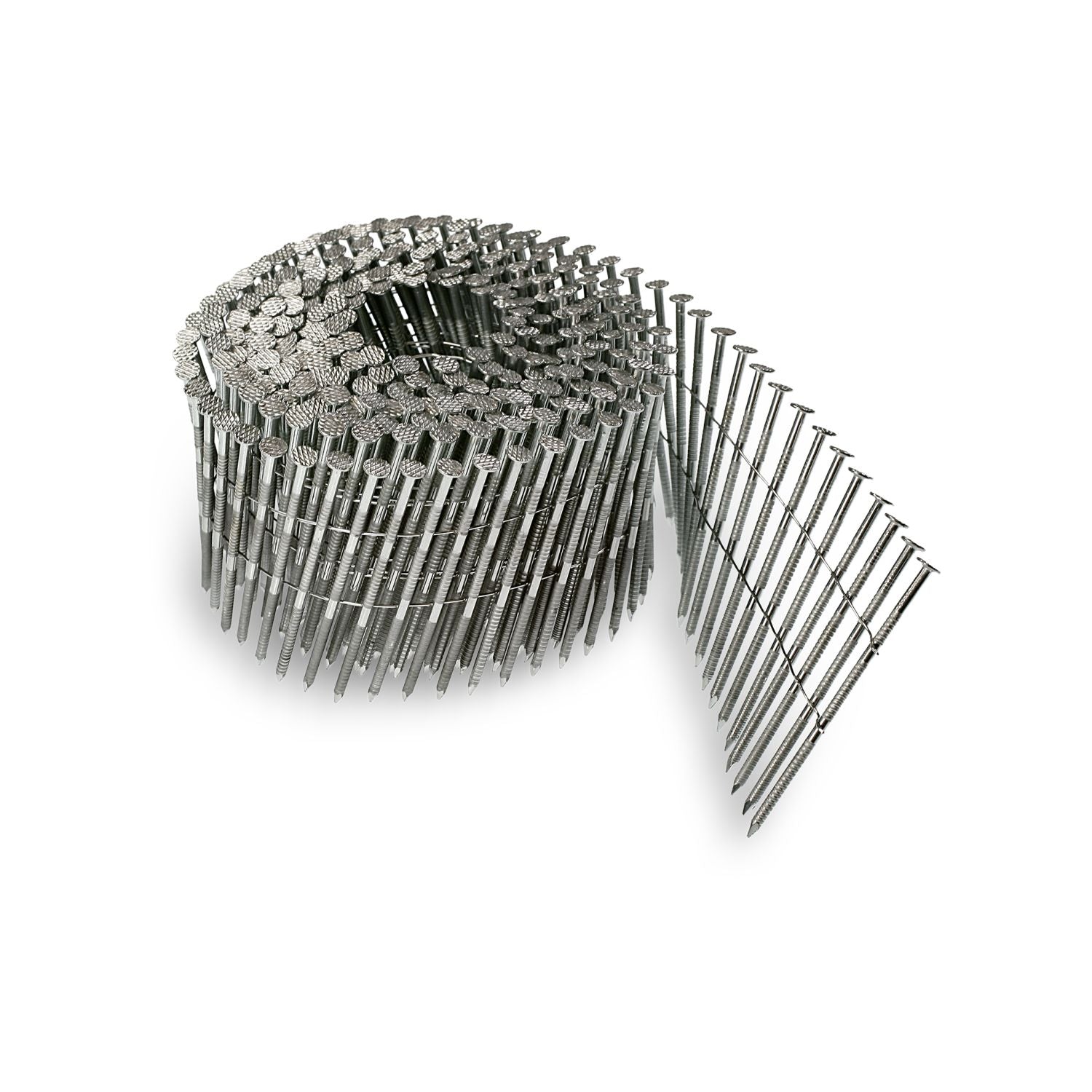Simpson Strong-Tie S13A200WWCBP 15° Wire Coil, Painted Full Round Head, Ring-Shank Nail,  2-in. x .092-in. Type 304, White, 1200-Pack