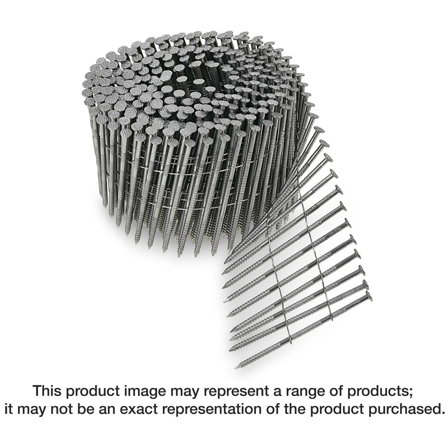 Simpson Strong-Tie S13A225SNBP 15° Wire Coil, Full Round Head, Ring-Shank Siding Nail,  2-1/4-in. Type 304, 900-Pack
