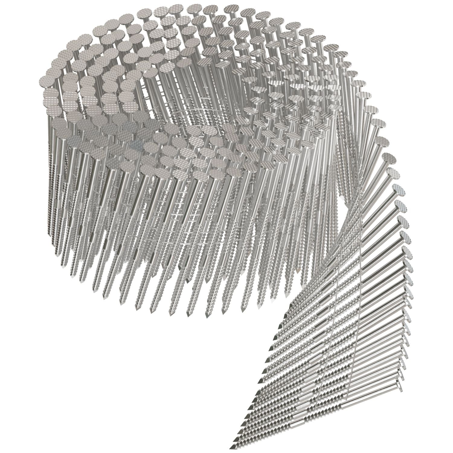 Simpson Strong-Tie S13A250SNBP 15° Wire Coil, Full Round Head, Ring-Shank Siding Nail,  2-1/2-in. Type 304, 900-Pack