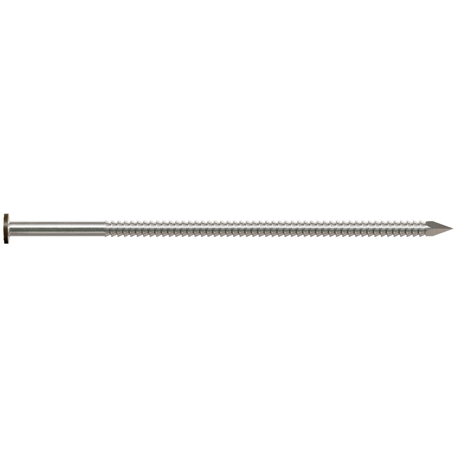 Simpson Strong-Tie S16SNDB1 Painted Siding Nail,  3-1/2-in. x .120-in. Type 304 Stainless Steel, Dark Brown, 1-lb.