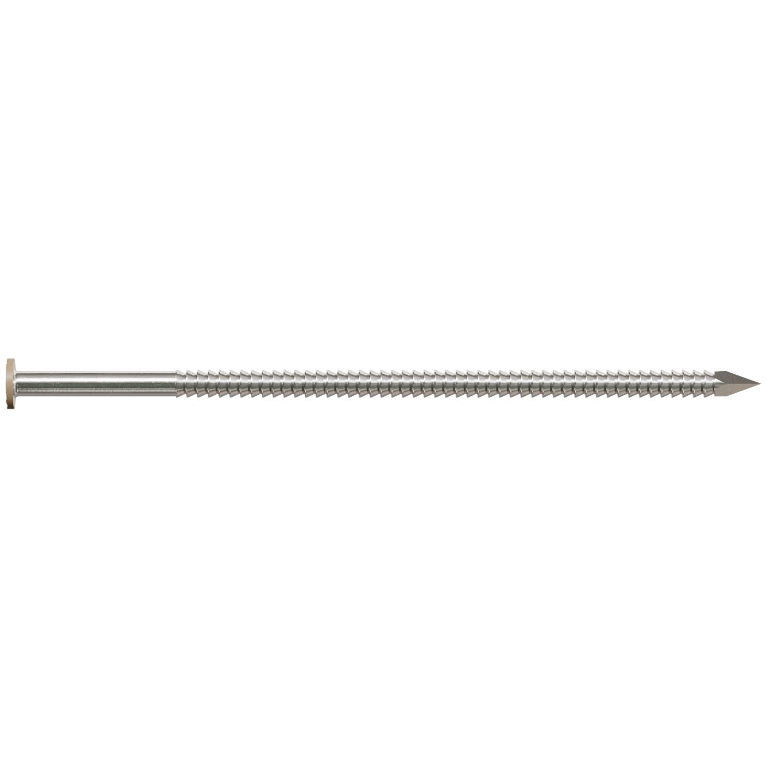 Simpson Strong-Tie S16SNDT1 Painted Siding Nail,  3-1/2-in. x .120-in. Type 304 Stainless Steel, Tan, 1-lb.