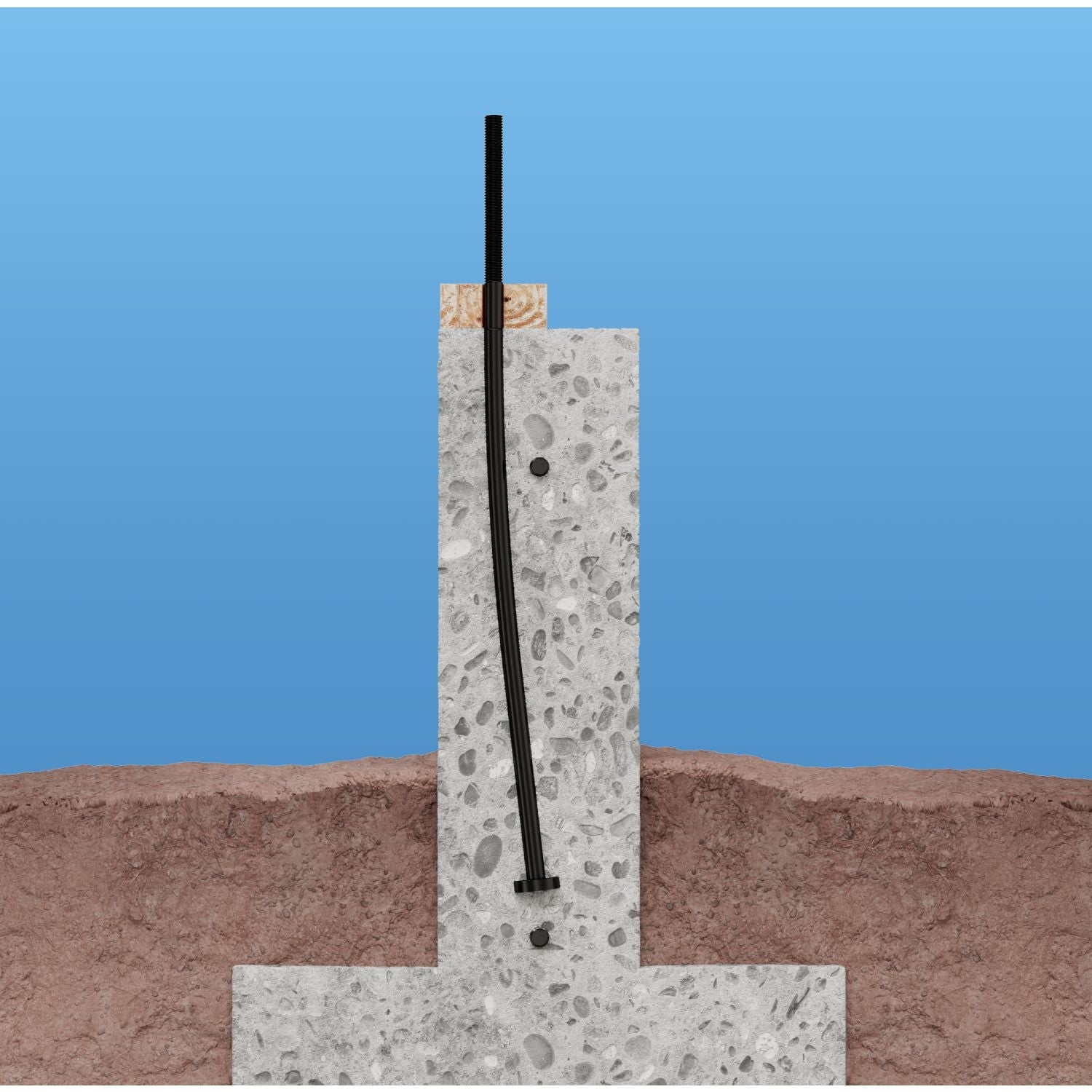 Simpson Strong-Tie SABR1X30HDG SABR 1-in. x 30-in. Hot-Dip Galvanized Anchor Bolt