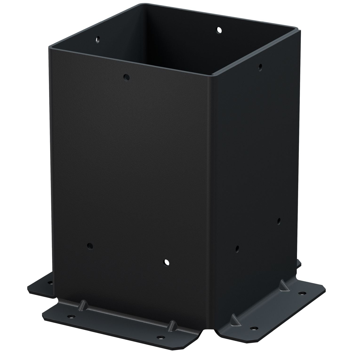 Simpson Strong-Tie SAGE-B66-KT2 Outdoor Accents Sage System Black Powder-Coated Post Base for 6x6 with Screws, 2-Pack